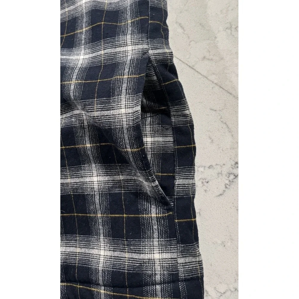 Rugged Elements Quilted Flannel Shirt Jacket Mens Large Gray Black Plaid Shacket